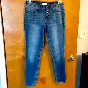Lila Ryan Mason Button Fly Skinny Ankle Jeans